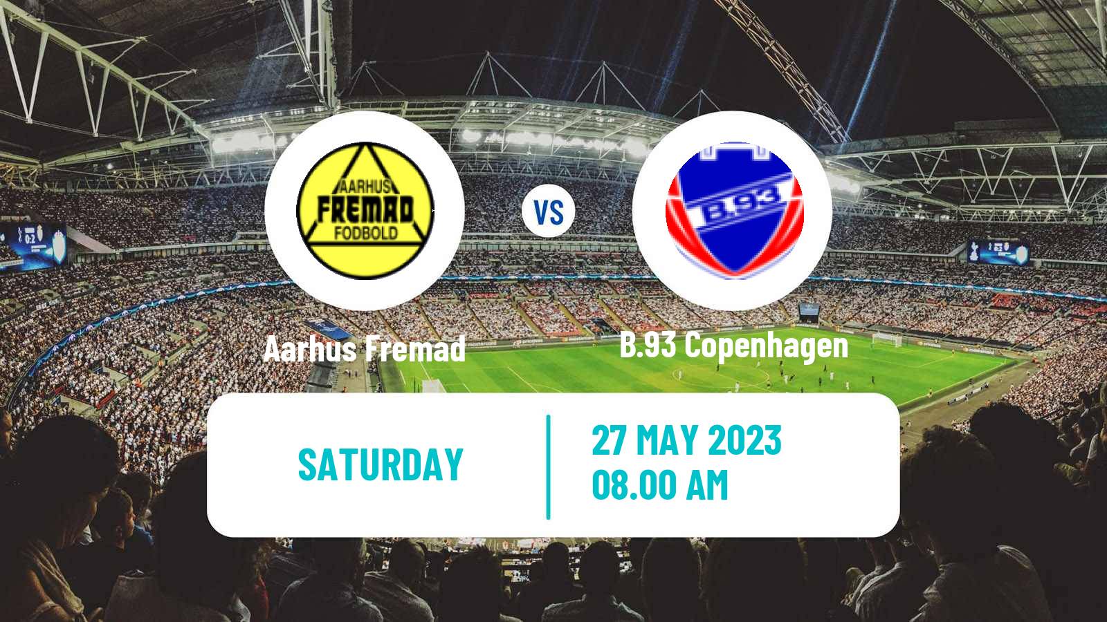 Soccer Danish 2 Division Aarhus Fremad - B.93 Copenhagen