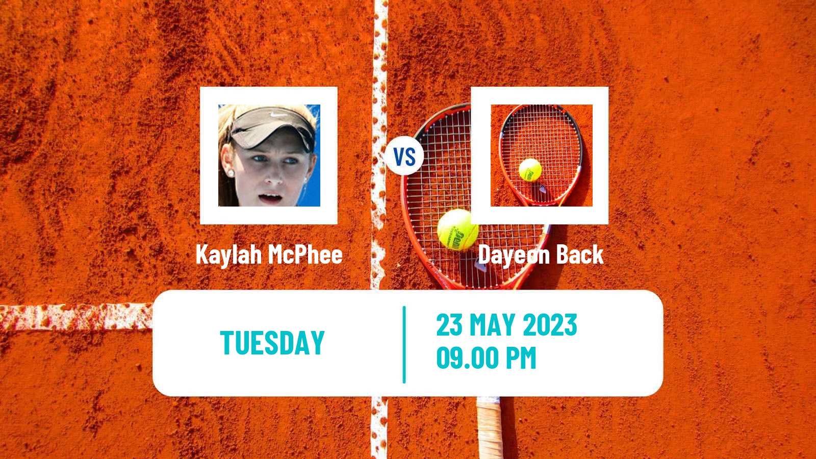 Tennis ITF W25 Goyang Women Kaylah McPhee - Dayeon Back