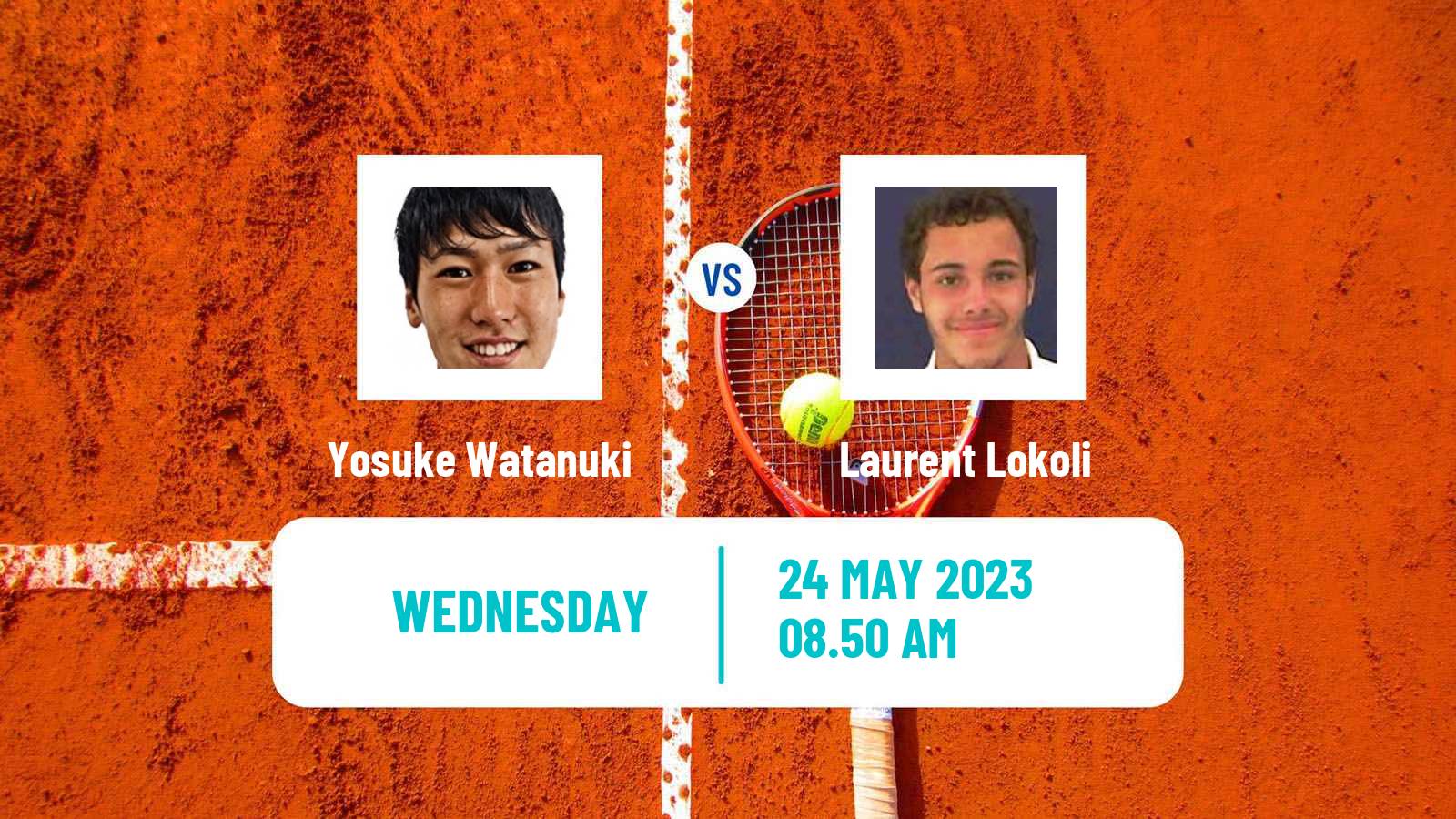 Tennis ATP Roland Garros Yosuke Watanuki - Laurent Lokoli
