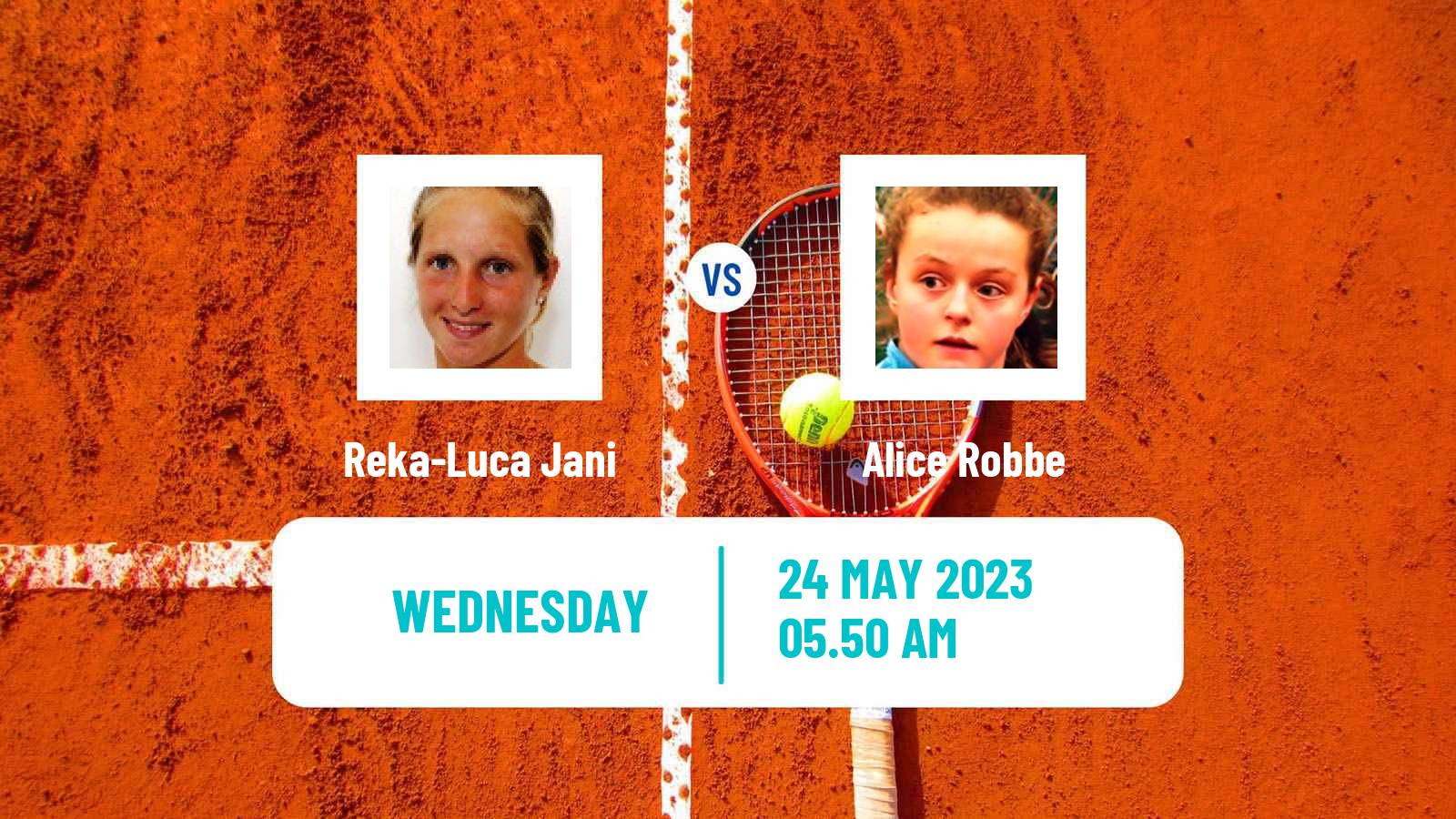 Tennis WTA Roland Garros Reka-Luca Jani - Alice Robbe