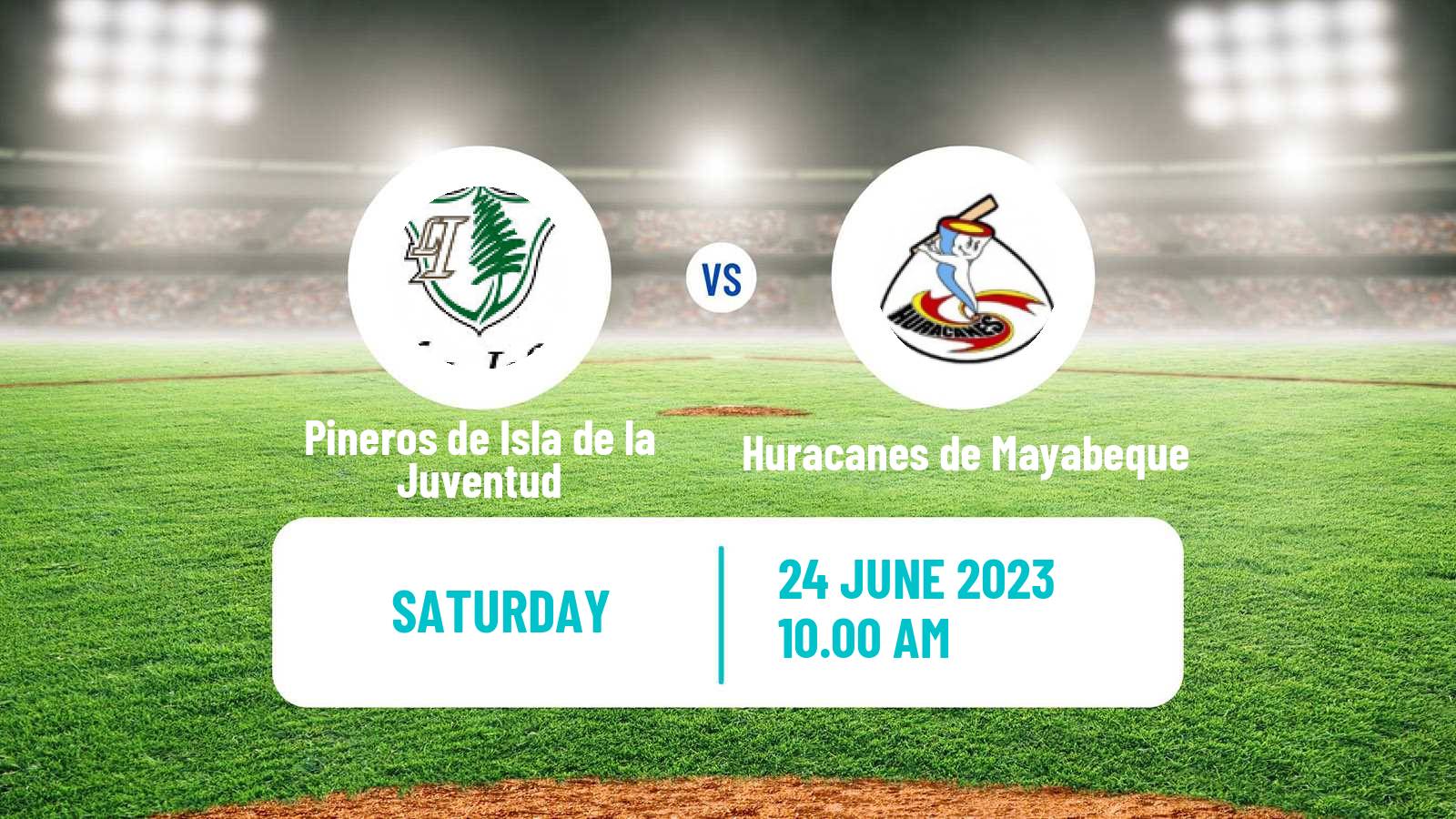 Baseball Cuba Serie Nacional Baseball Pineros de Isla de la Juventud - Huracanes de Mayabeque