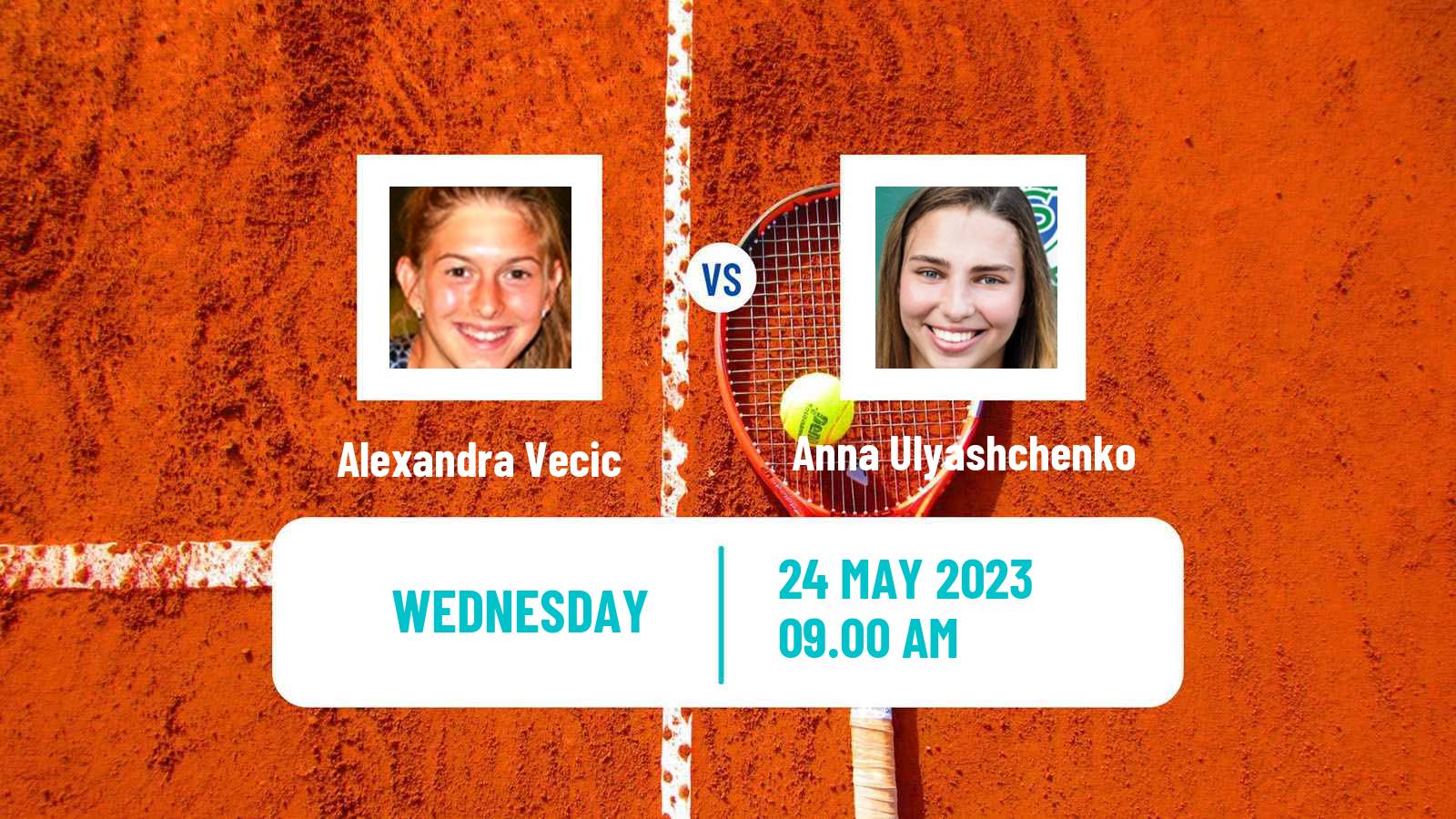 Tennis ITF W25 Monastir 3 Women Alexandra Vecic - Anna Ulyashchenko