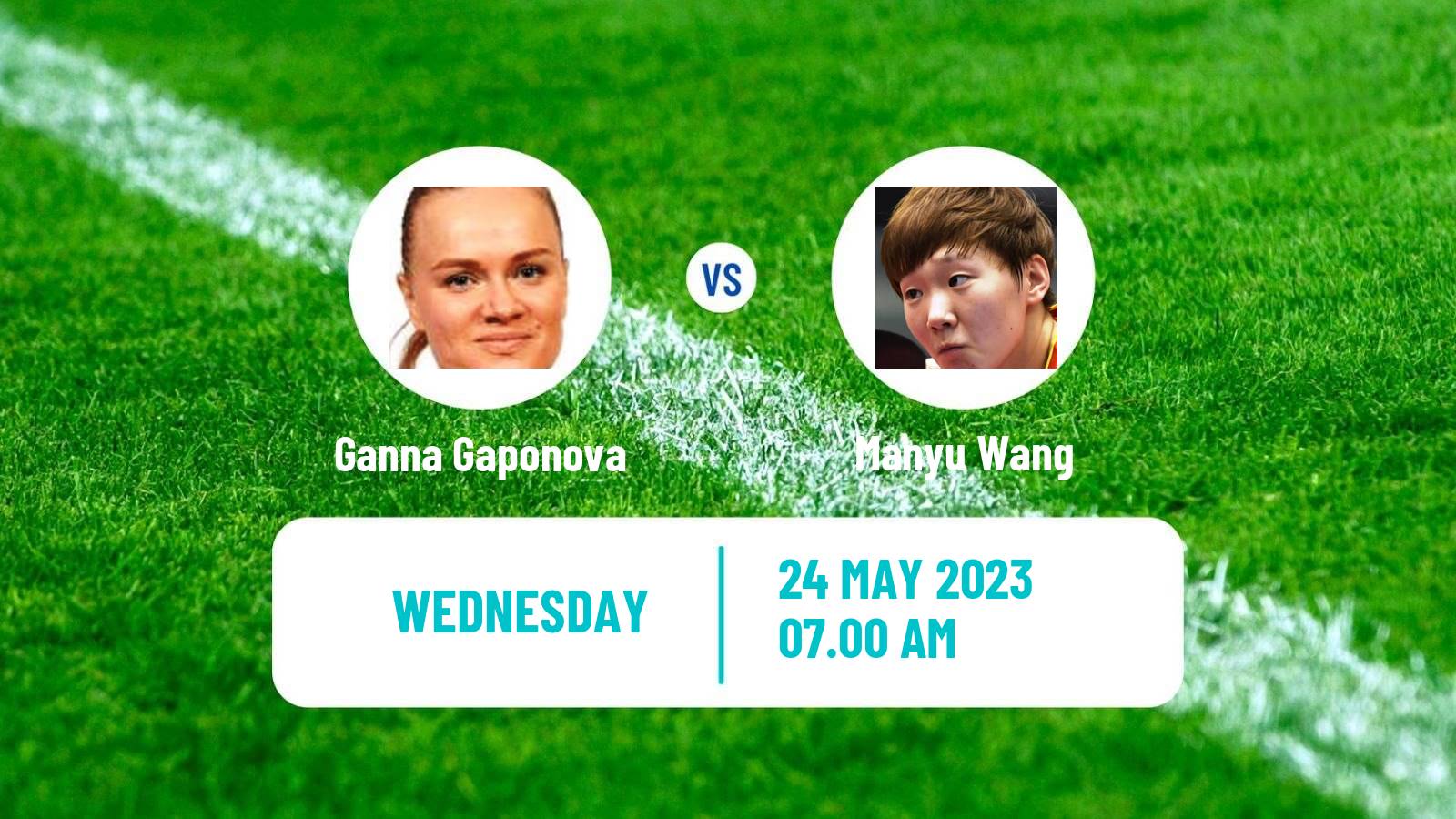 Table tennis World Championships Women Ganna Gaponova - Manyu Wang