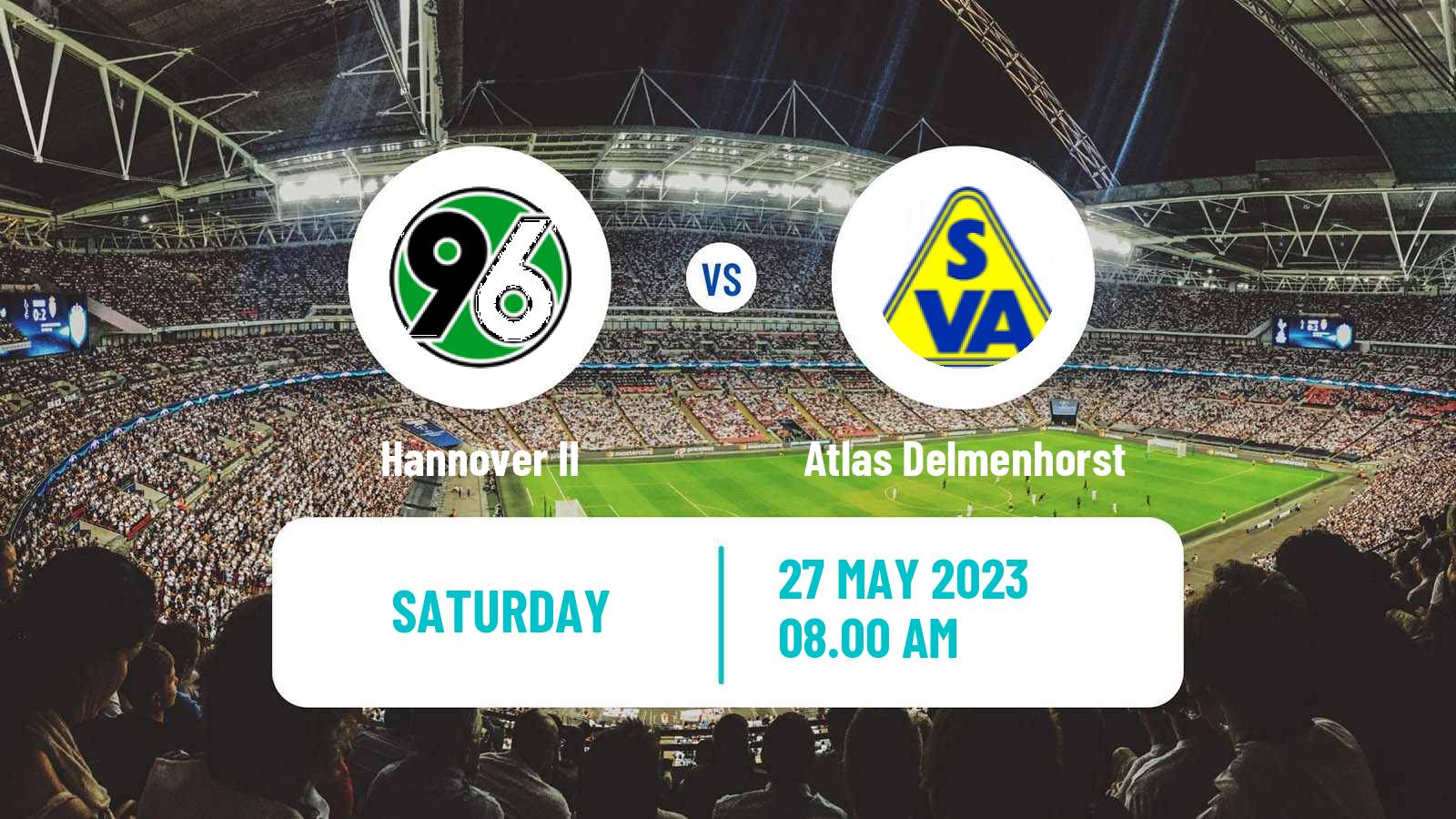Soccer German Regionalliga North Hannover II - Atlas Delmenhorst