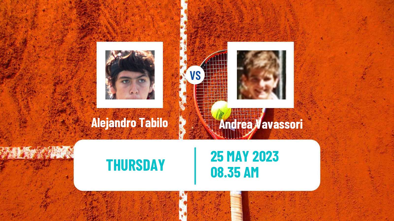 Tennis ATP Roland Garros Alejandro Tabilo - Andrea Vavassori
