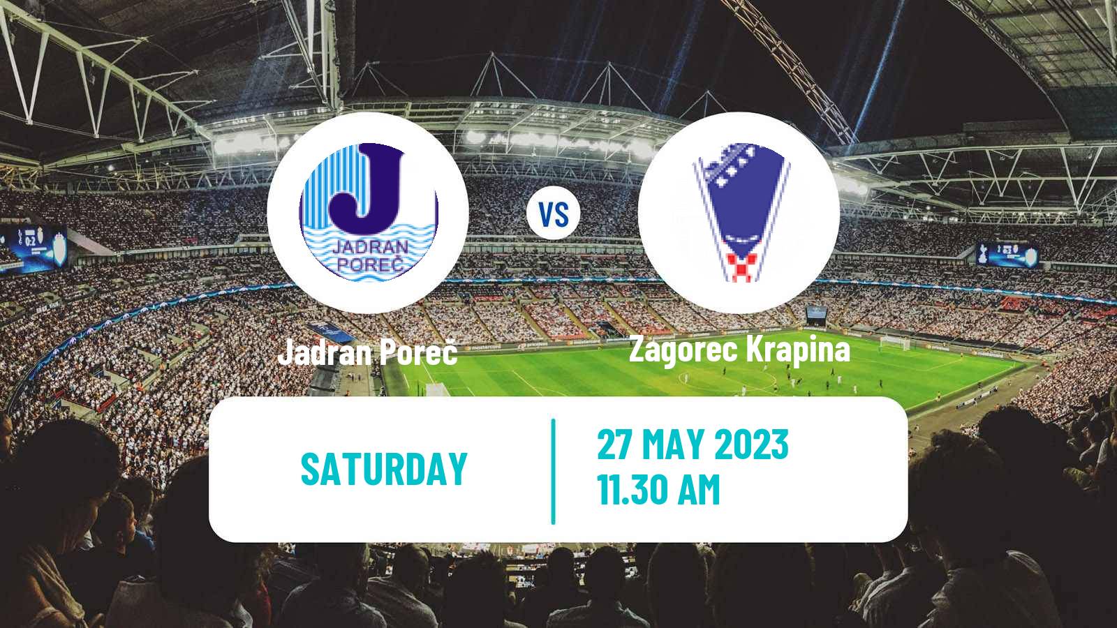 Soccer Croatian Druga NL Jadran Poreč - Zagorec Krapina