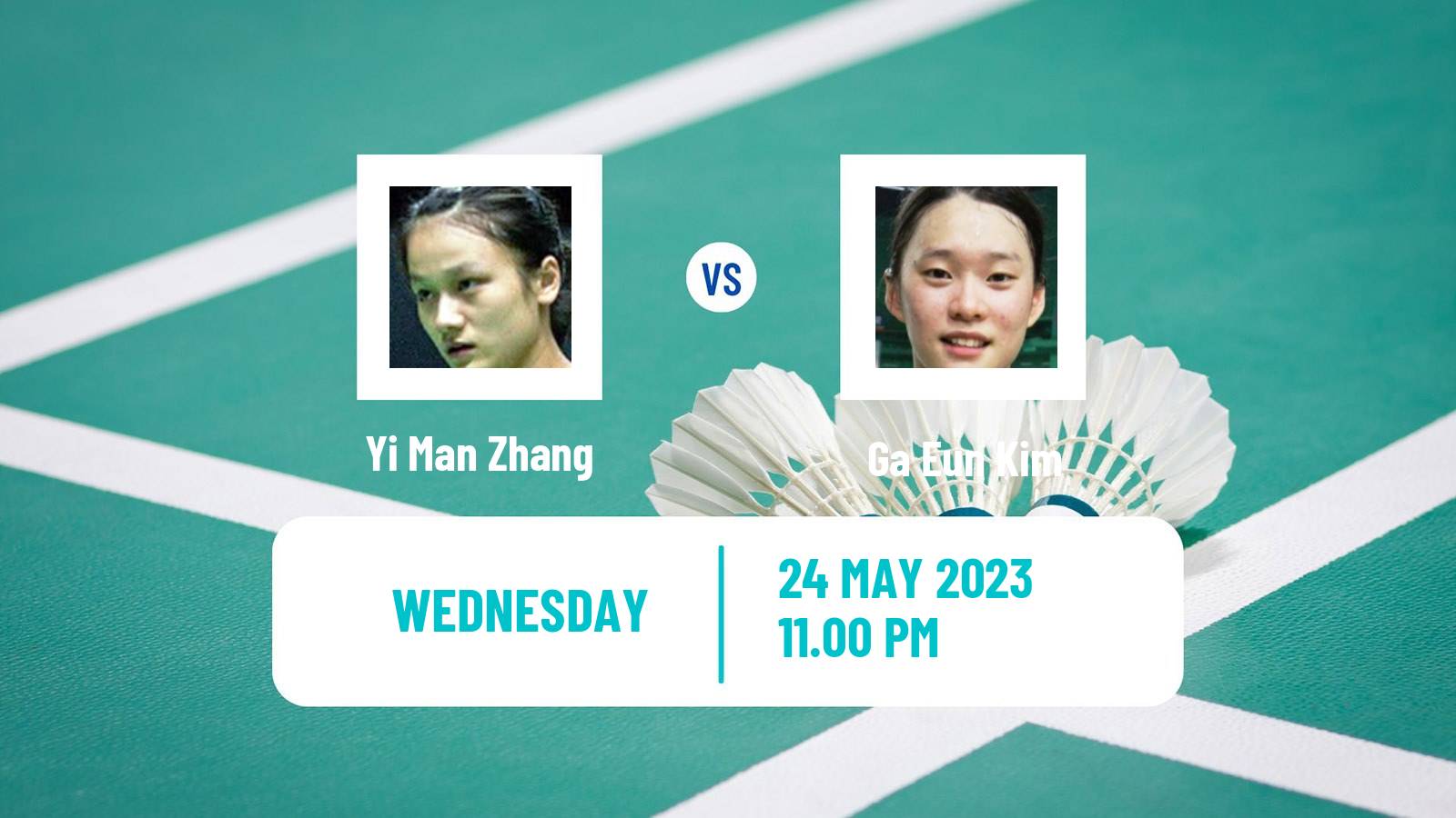 Badminton BWF World Tour Malaysia Masters Women Yi Man Zhang - Ga Eun Kim
