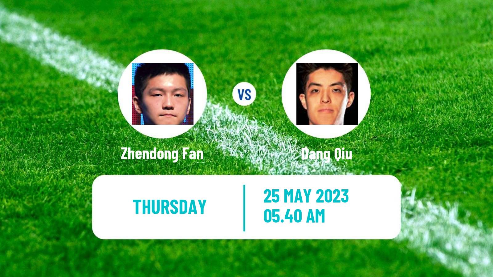 Table tennis World Championships Men Zhendong Fan - Dang Qiu