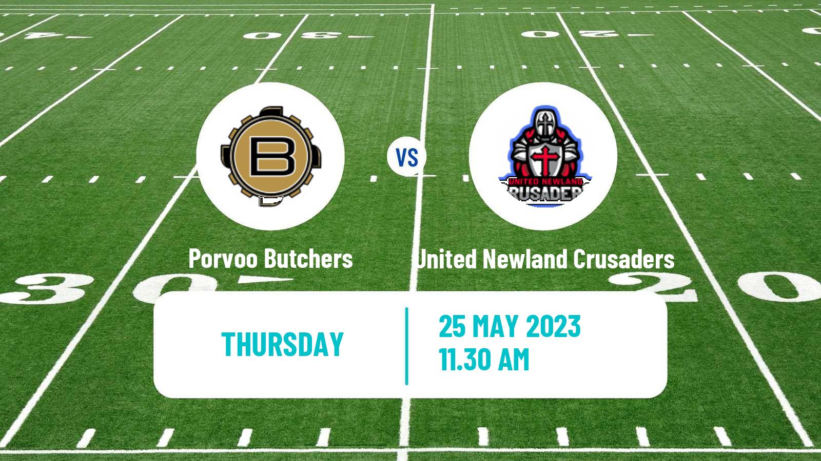 American football Finnish Vaahteraliiga Porvoo Butchers - United Newland Crusaders