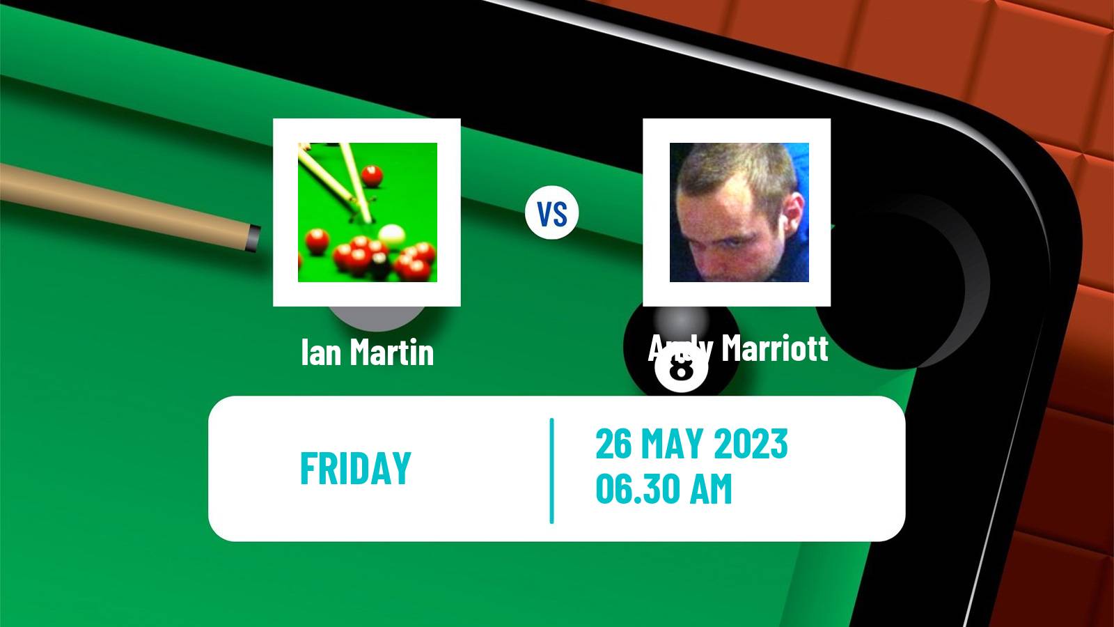 Snooker Qualifying School 1 Ian Martin - Andy Marriott