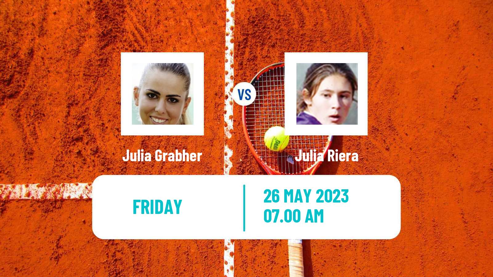 Tennis WTA Rabat Julia Grabher - Julia Riera