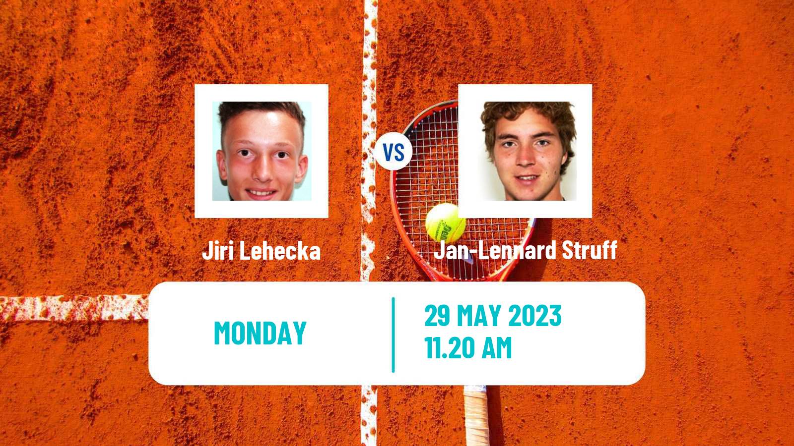 Tennis ATP Roland Garros Jiri Lehecka - Jan-Lennard Struff