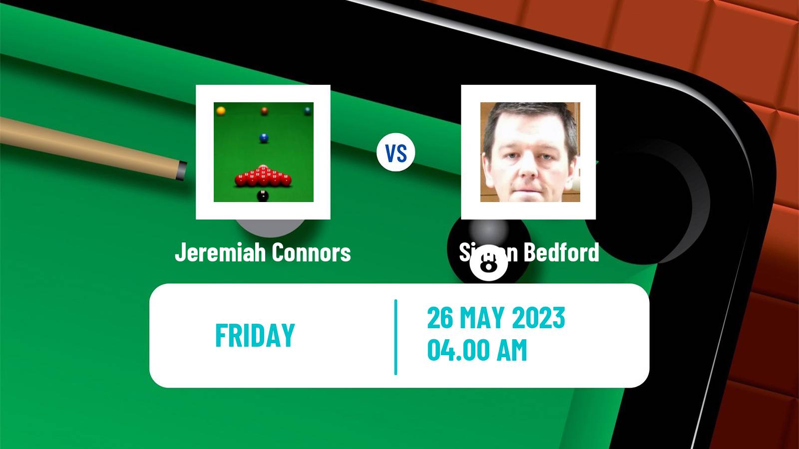 Snooker Qualifying School 1 Jeremiah Connors - Simon Bedford