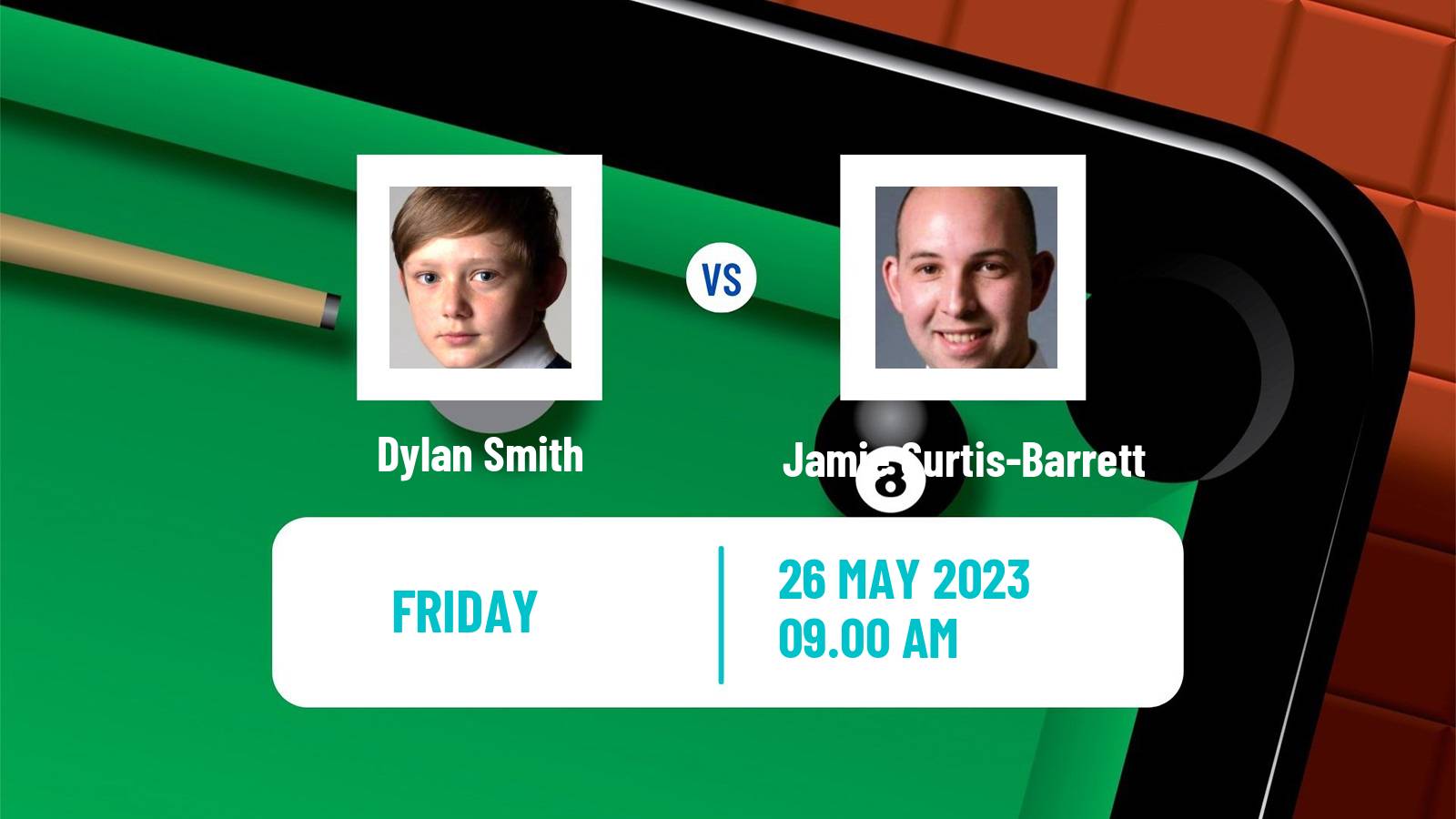 Snooker Qualifying School 1 Dylan Smith - Jamie Curtis-Barrett