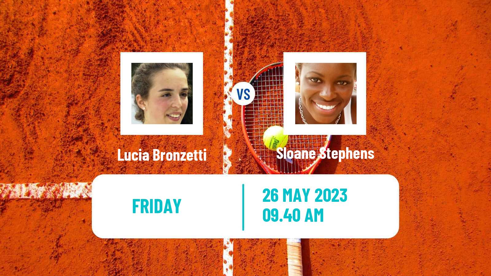 Tennis WTA Rabat Lucia Bronzetti - Sloane Stephens