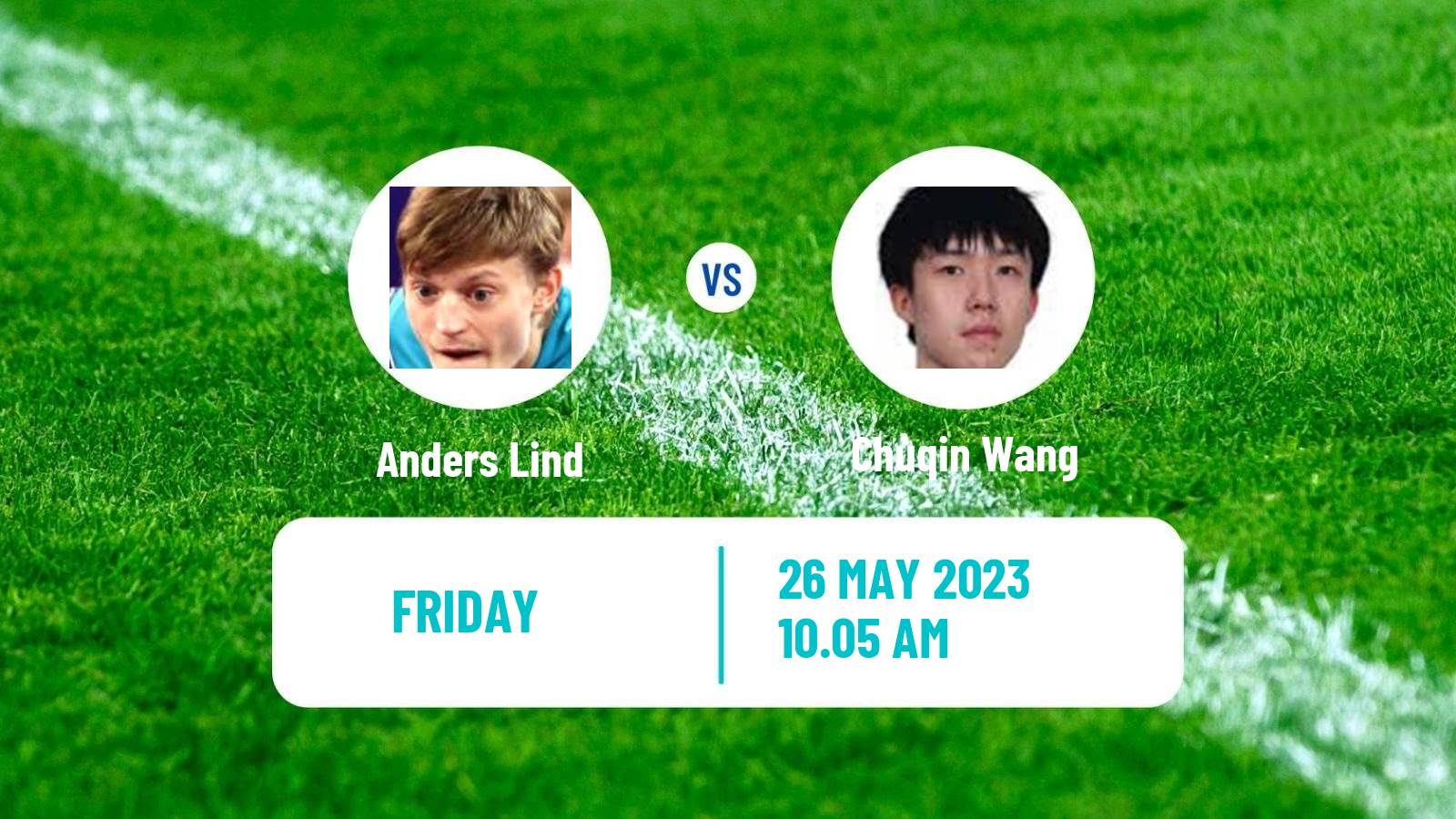 Table tennis World Championships Men Anders Lind - Chuqin Wang