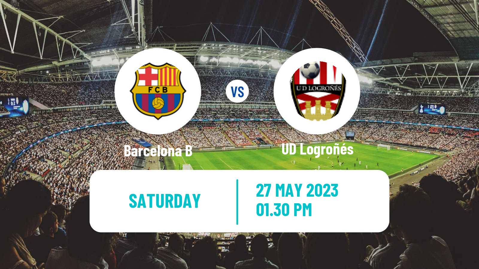 Soccer Spanish Primera RFEF Group 2 Barcelona B - UD Logroñés