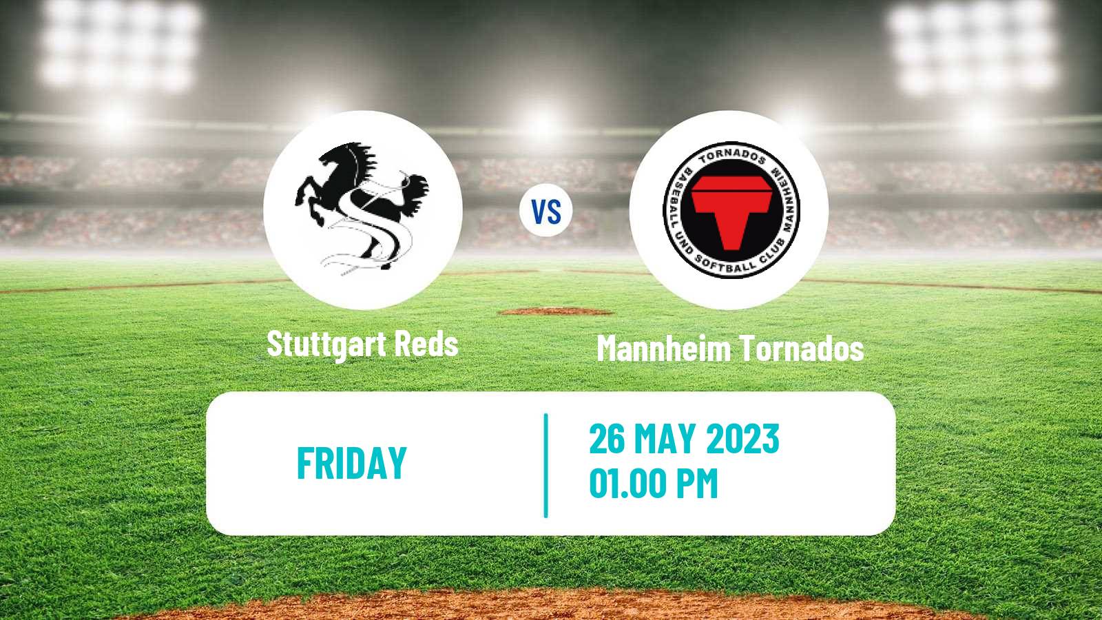 Baseball German Bundesliga South Baseball Stuttgart Reds - Mannheim Tornados