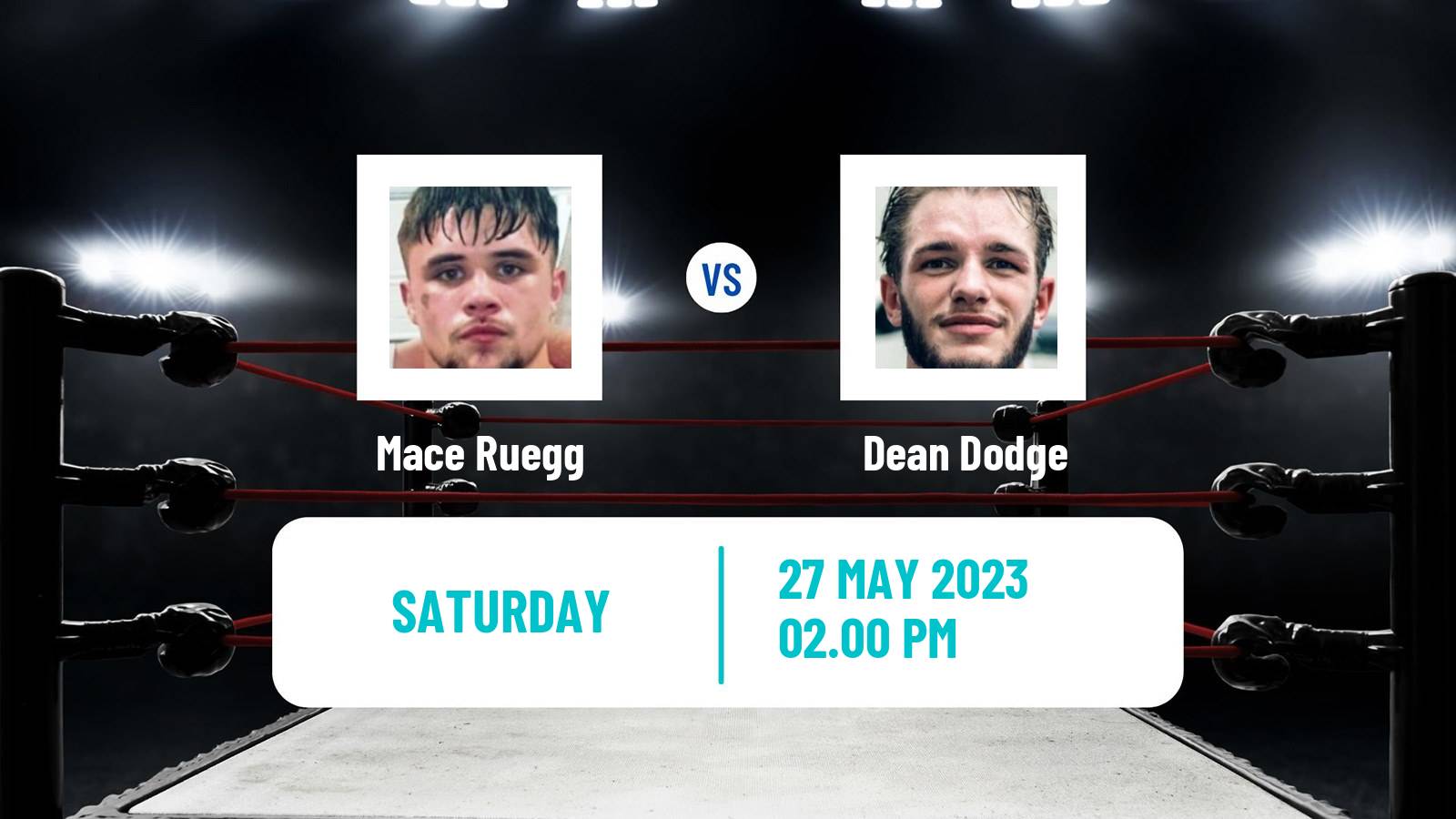 Boxing Super Featherweight Others Matches Men Mace Ruegg - Dean Dodge