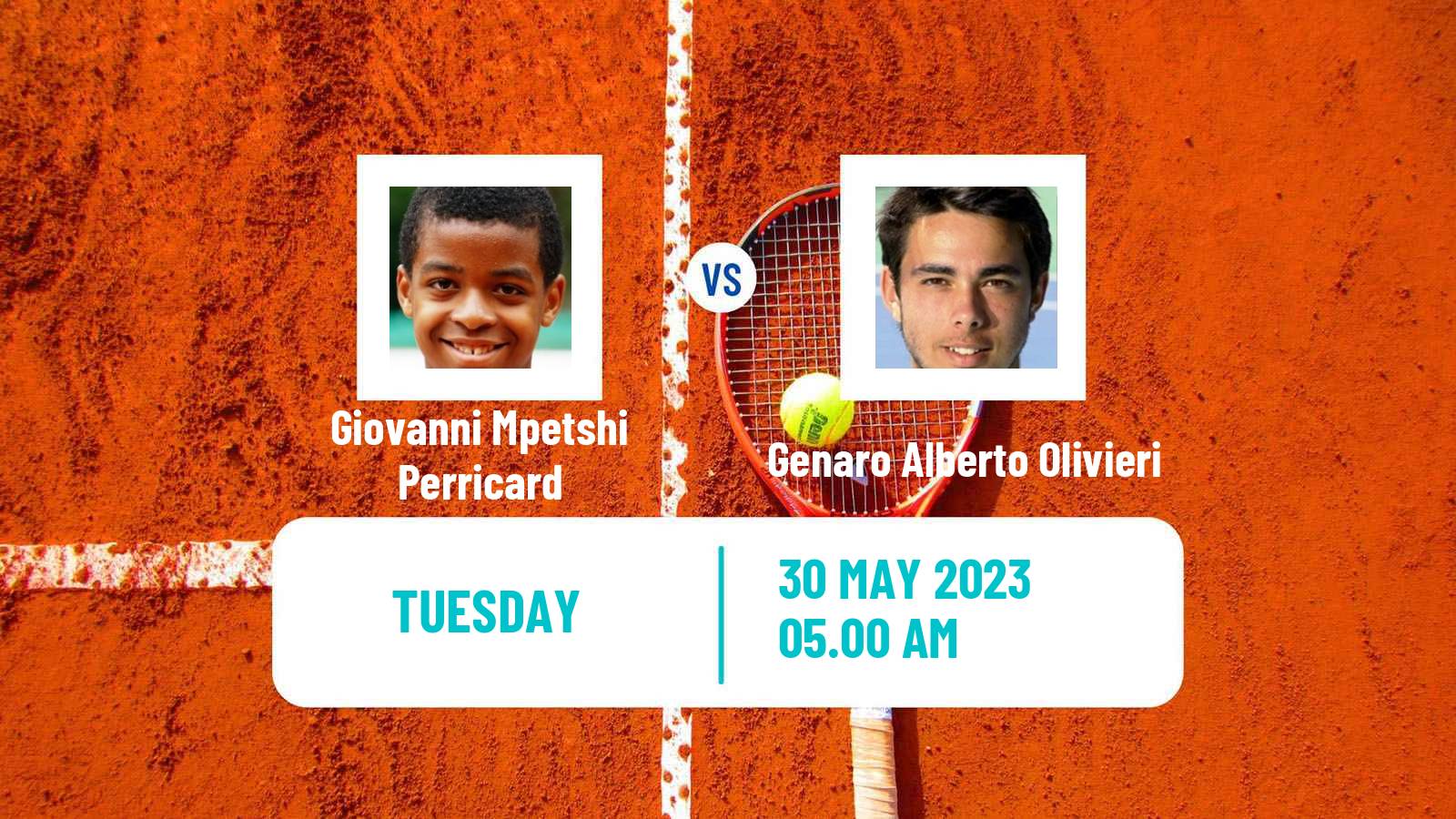 Tennis ATP Roland Garros Giovanni Mpetshi Perricard - Genaro Alberto Olivieri
