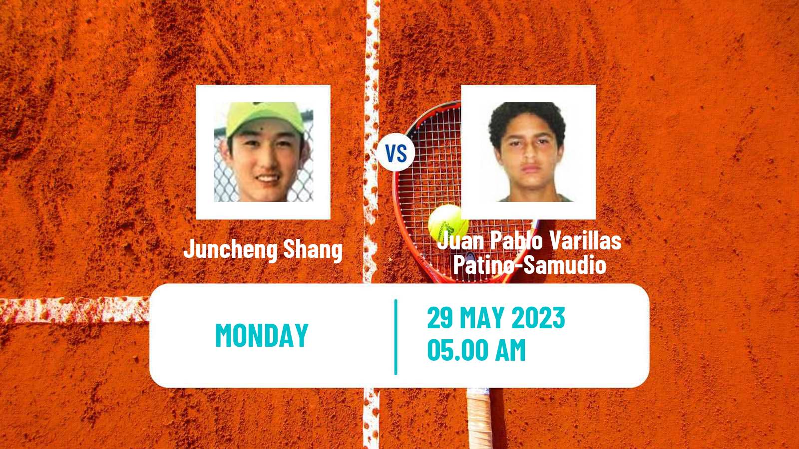 Tennis ATP Roland Garros Juncheng Shang - Juan Pablo Varillas Patino-Samudio