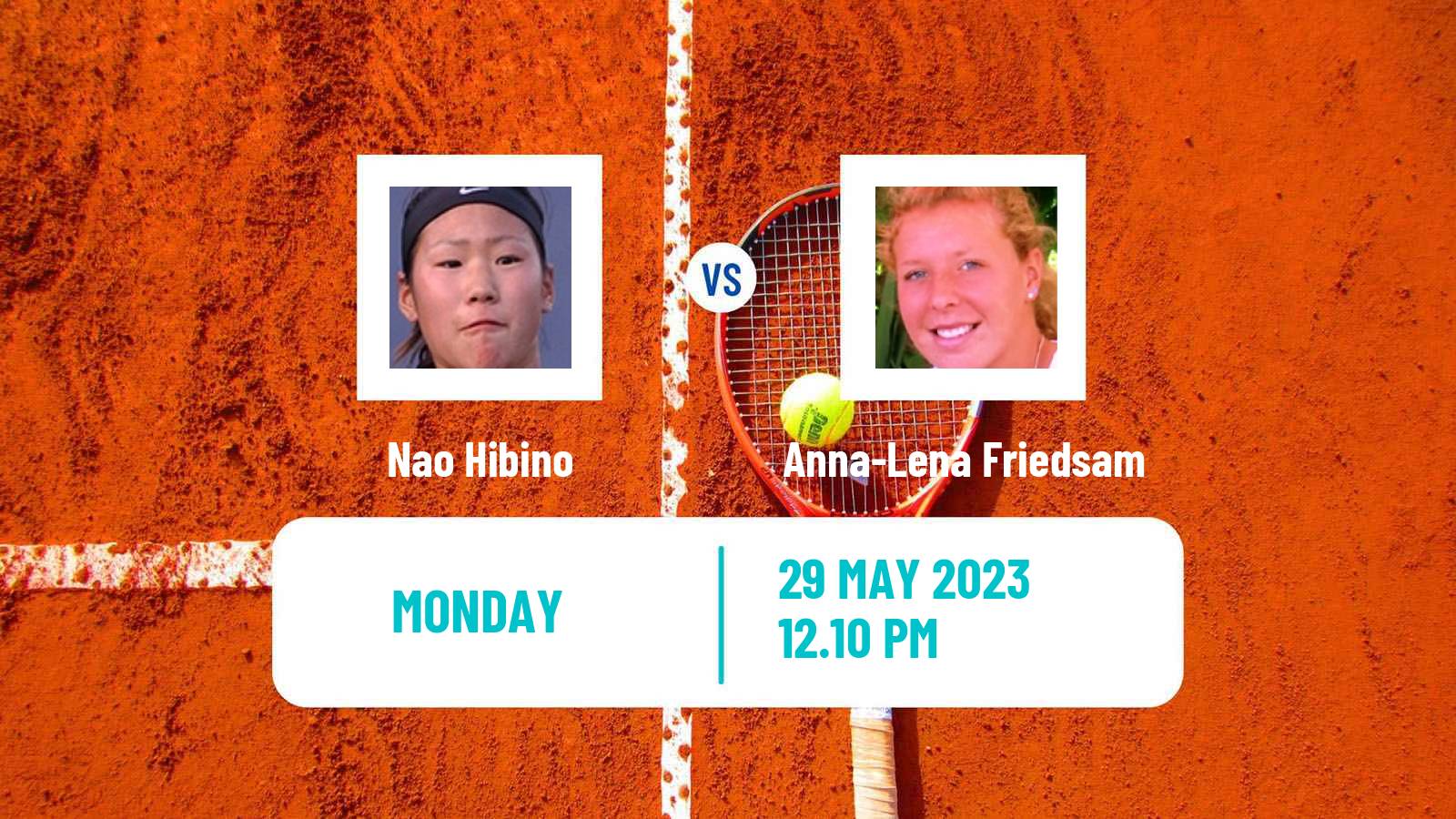 Tennis WTA Roland Garros Nao Hibino - Anna-Lena Friedsam