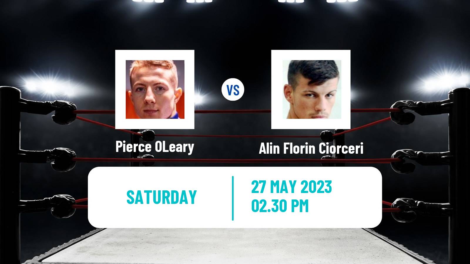 Boxing Super Lightweight WBC International Title Men Pierce OLeary - Alin Florin Ciorceri