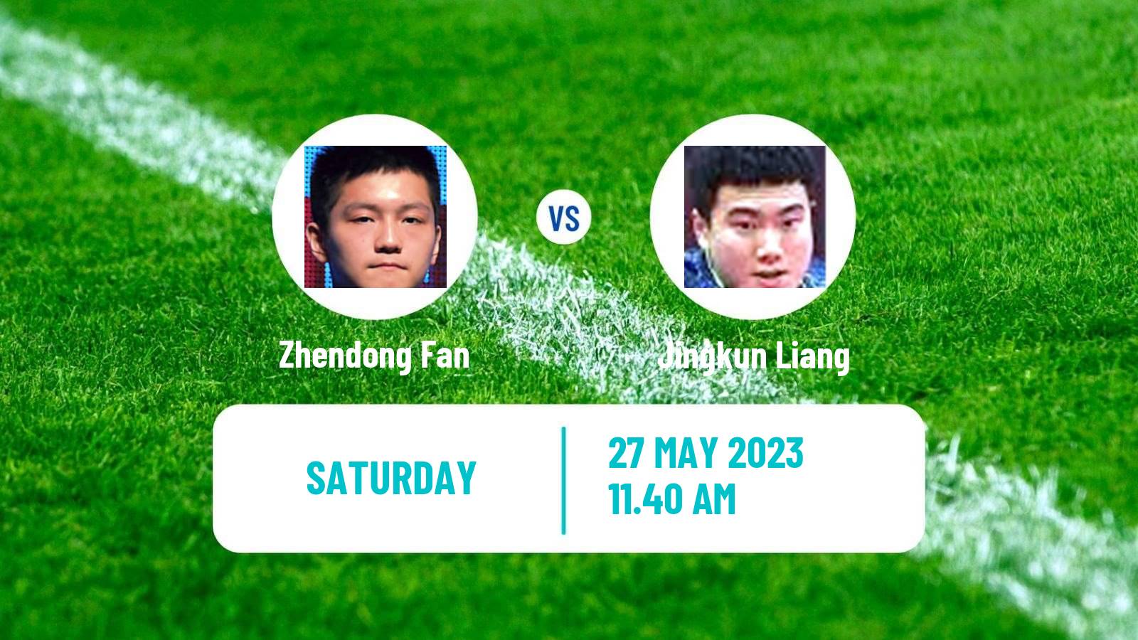 Table tennis World Championships Men Zhendong Fan - Jingkun Liang