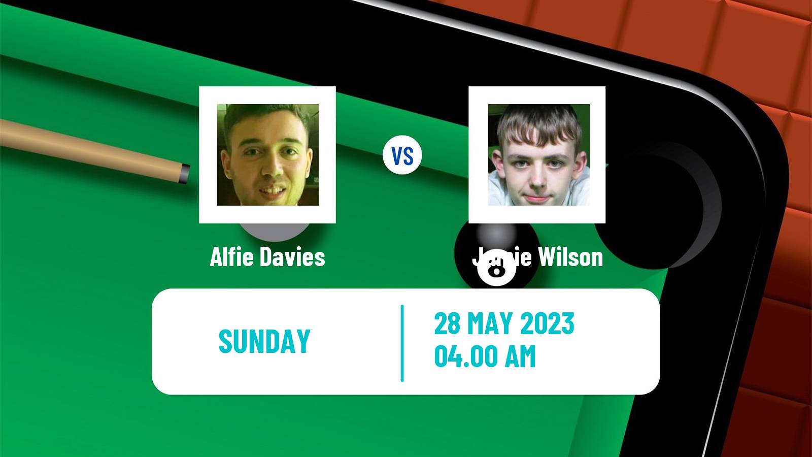 Snooker Qualifying School 1 Alfie Davies - Jamie Wilson