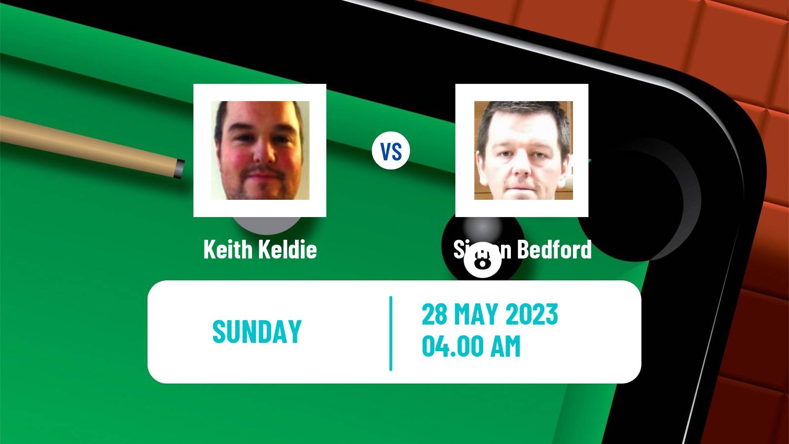 Snooker Qualifying School 1 Keith Keldie - Simon Bedford