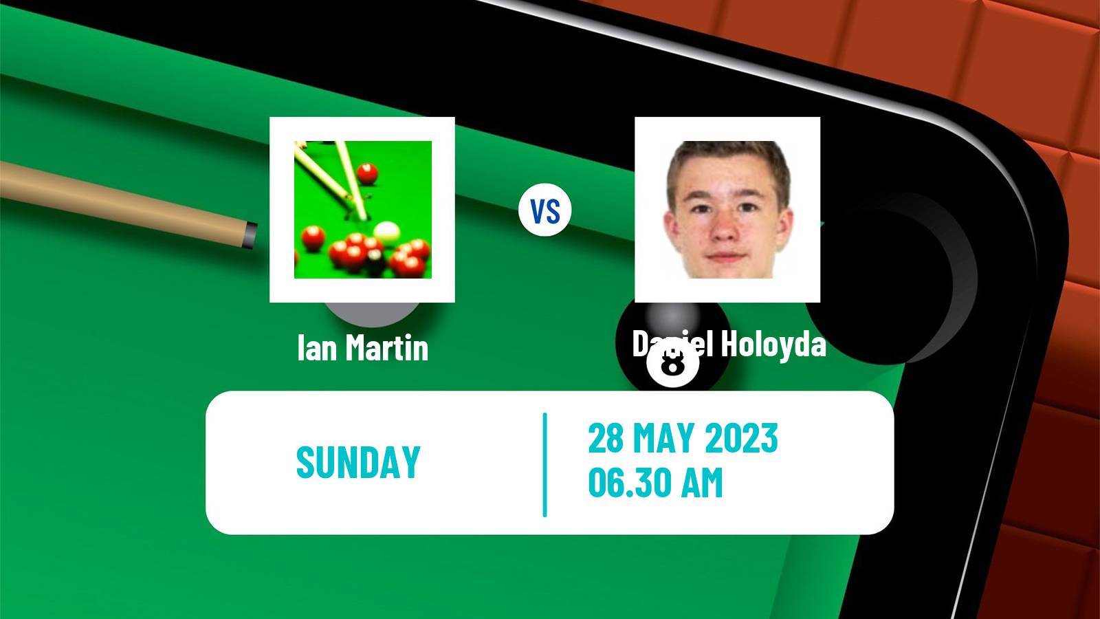 Snooker Qualifying School 1 Ian Martin - Daniel Holoyda
