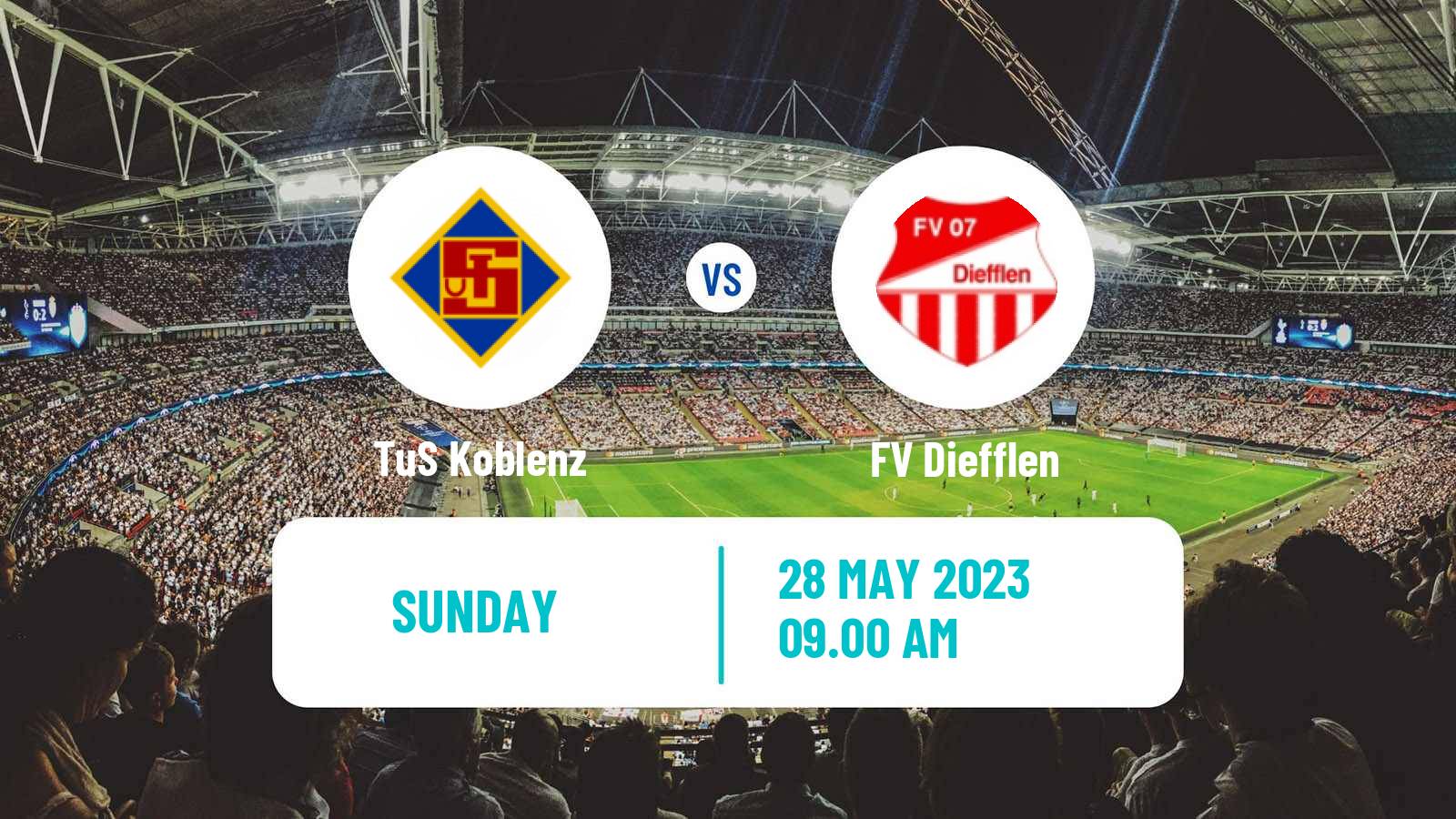 Soccer German Oberliga Rheinland-Pfalz/Saar TuS Koblenz - Diefflen