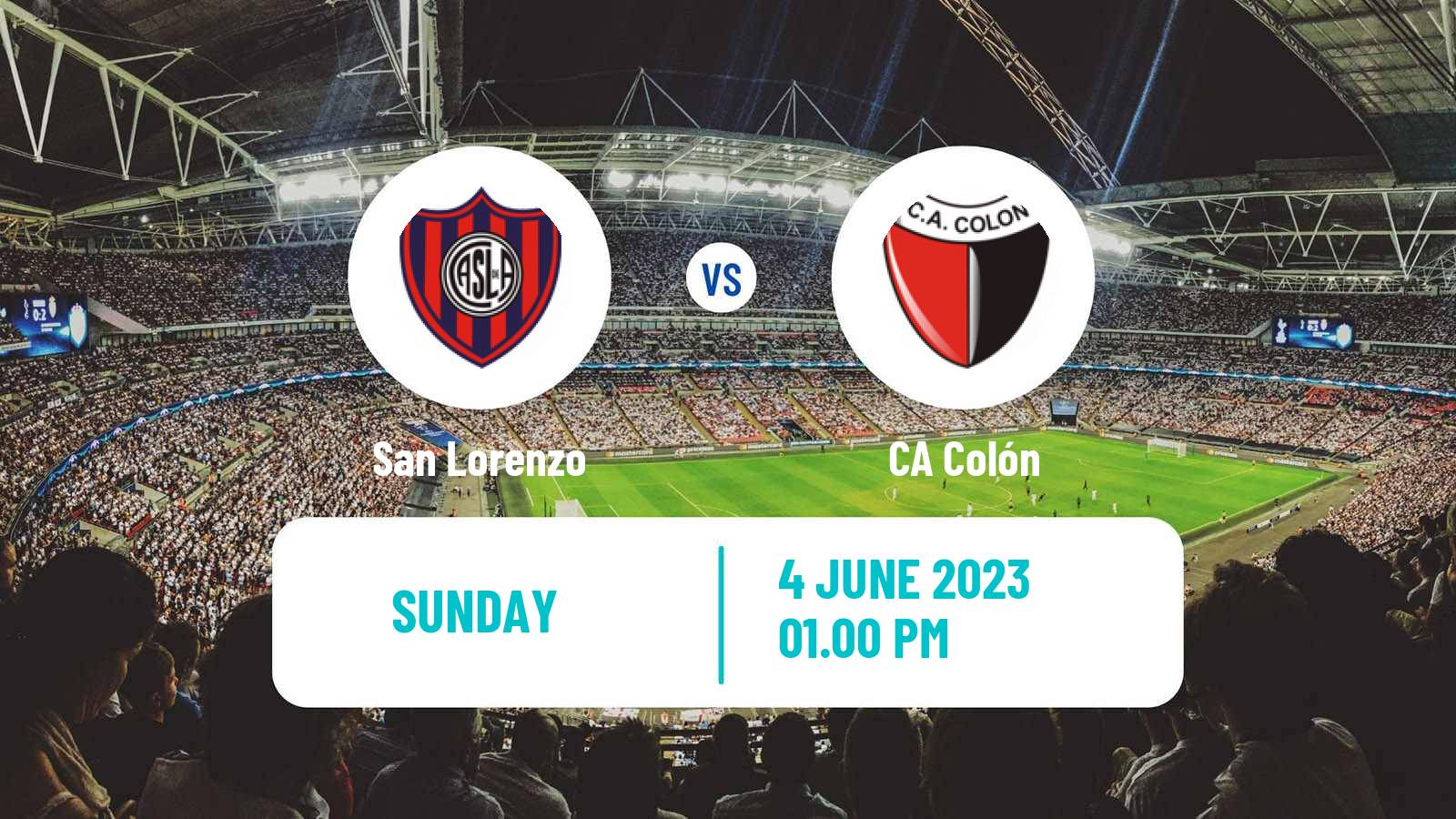 Soccer Argentinian Liga Profesional San Lorenzo - Colón