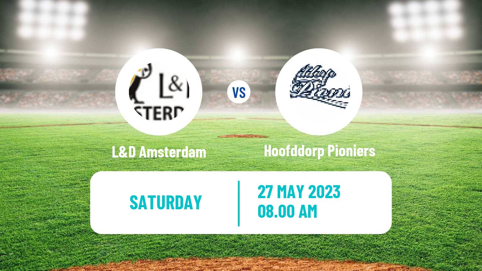 Baseball Dutch Hoofdklasse Baseball L&D Amsterdam - Hoofddorp Pioniers