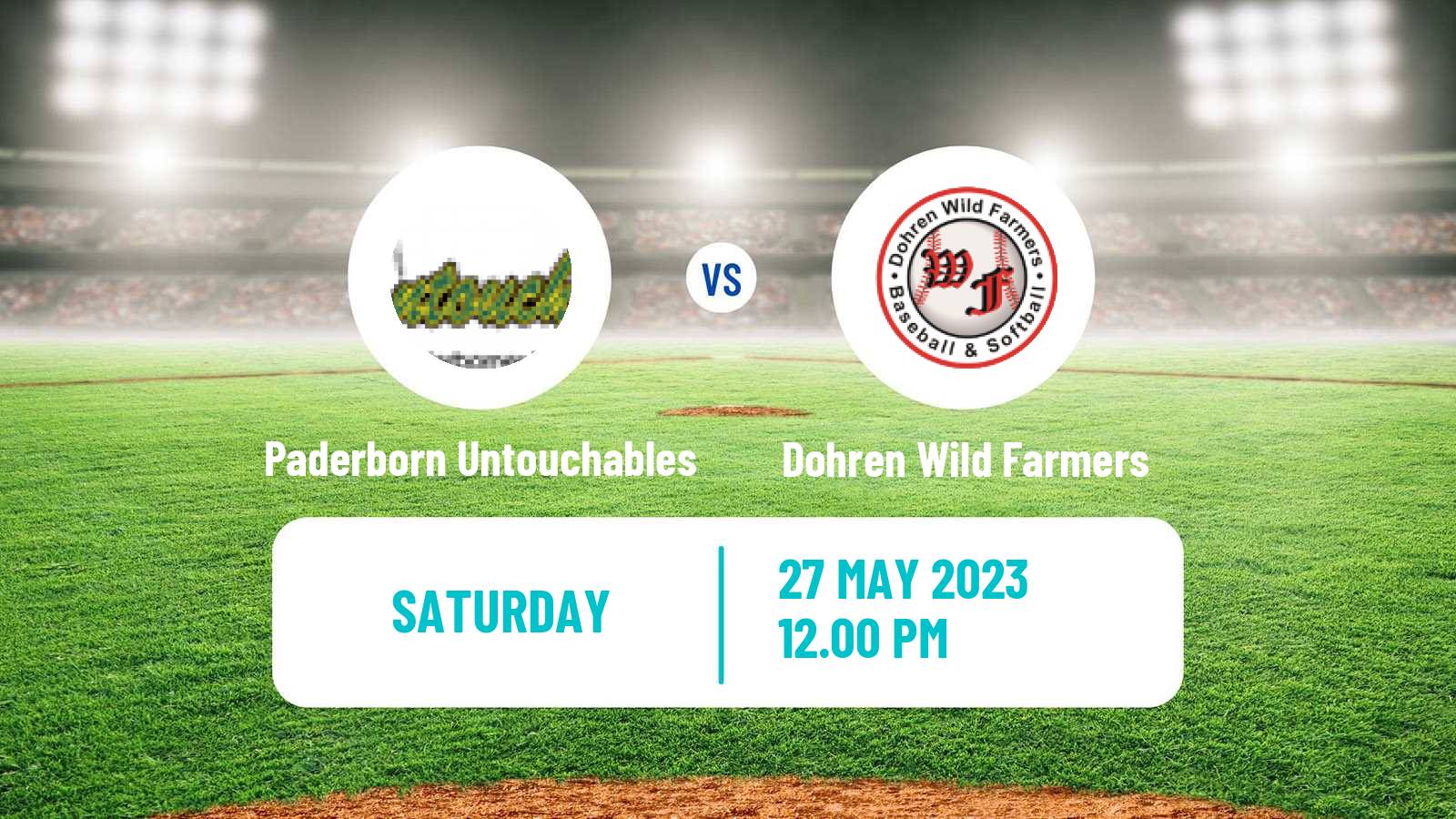 Baseball German Bundesliga North Baseball Paderborn Untouchables - Dohren Wild Farmers