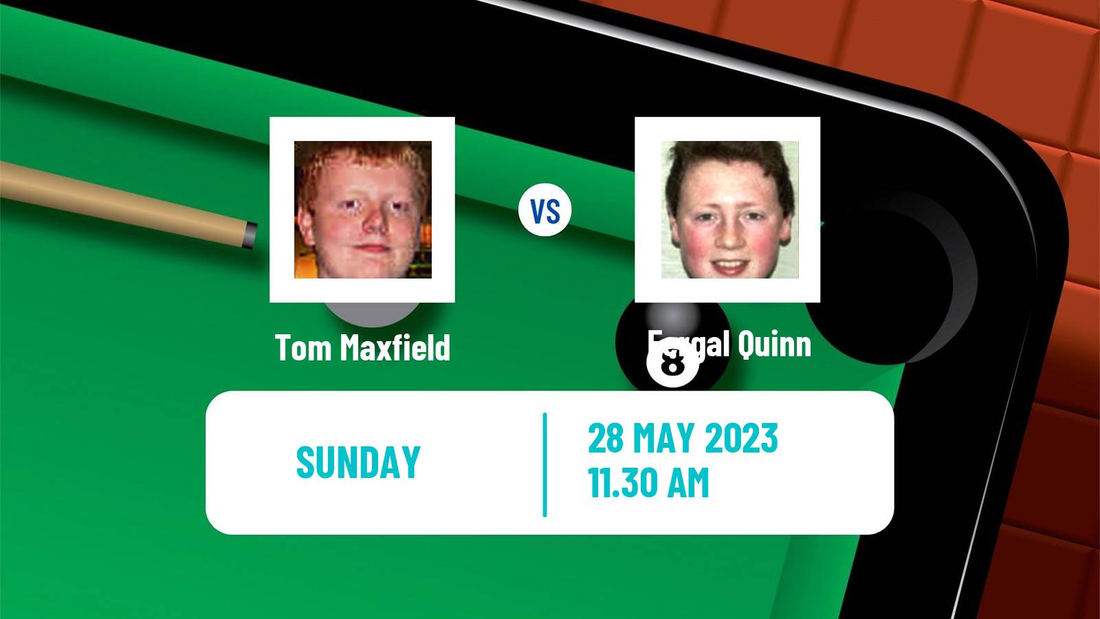 Snooker Qualifying School 1 Tom Maxfield - Fergal Quinn