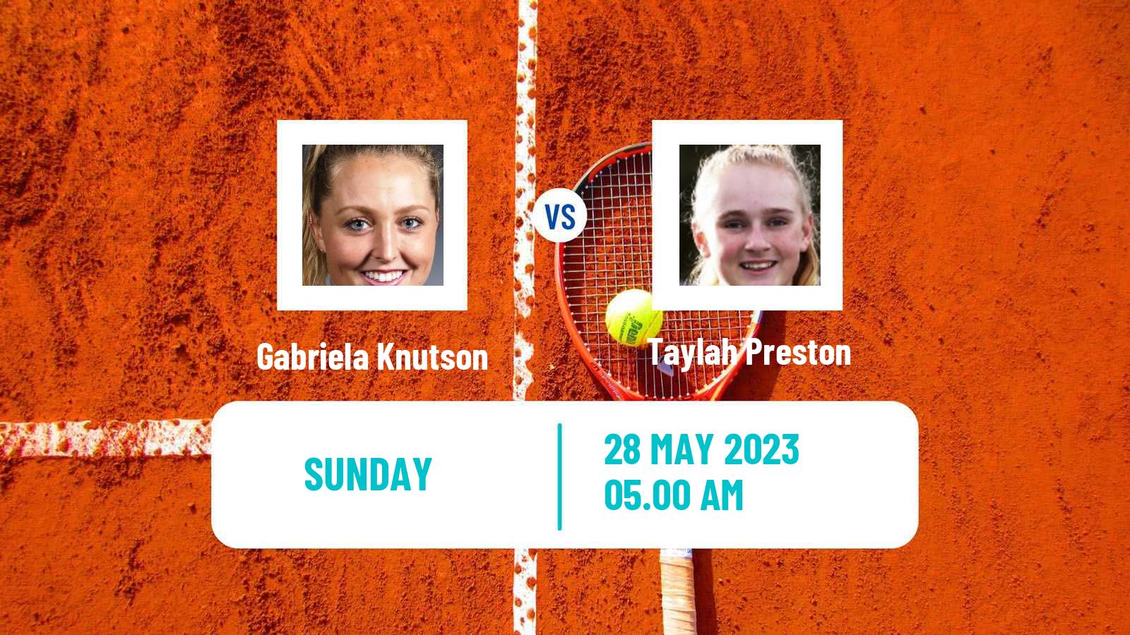 Tennis ITF W25 Monastir 3 Women Gabriela Knutson - Taylah Preston