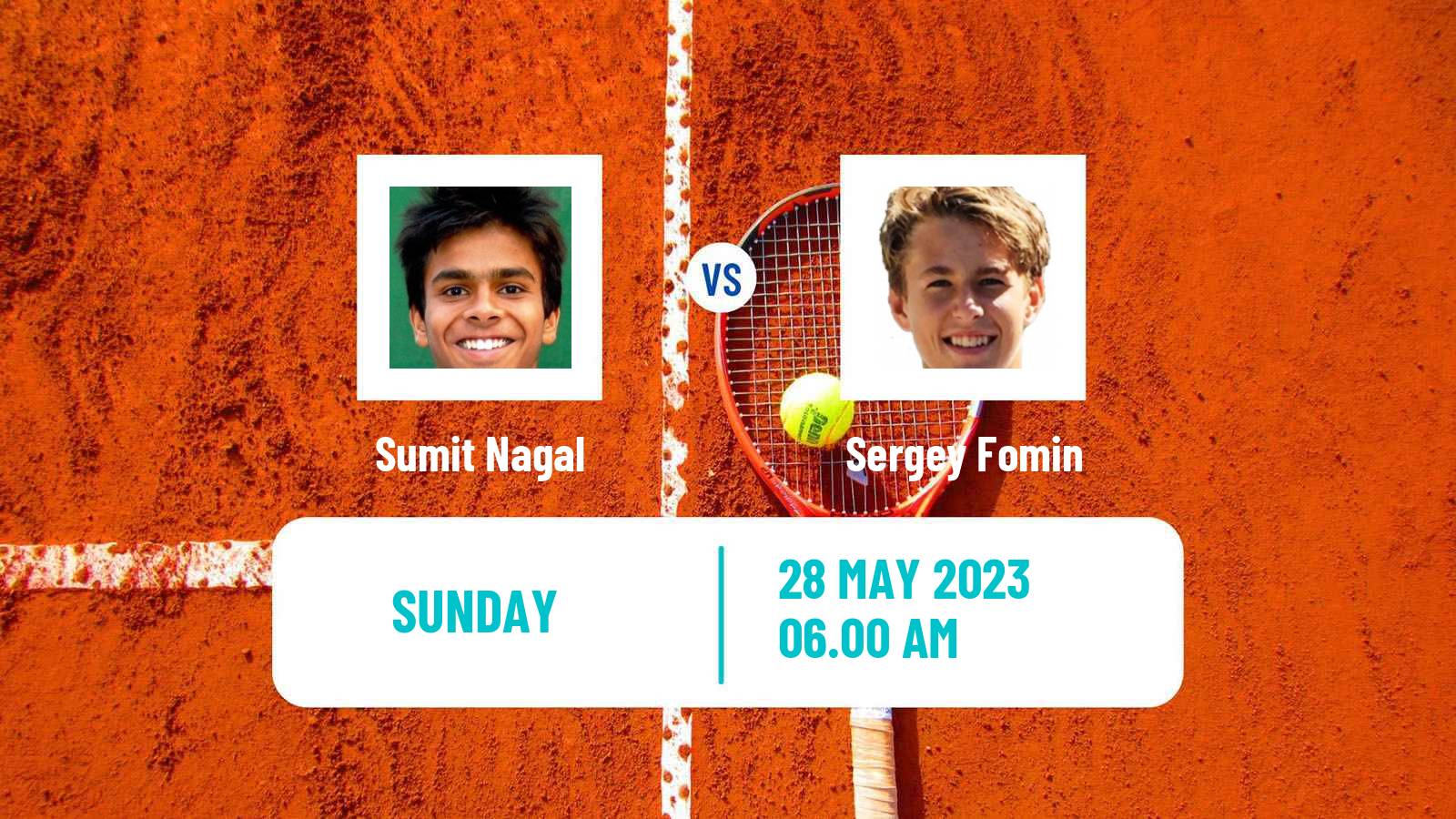 Tennis Troisdorf Challenger Men Sumit Nagal - Sergey Fomin