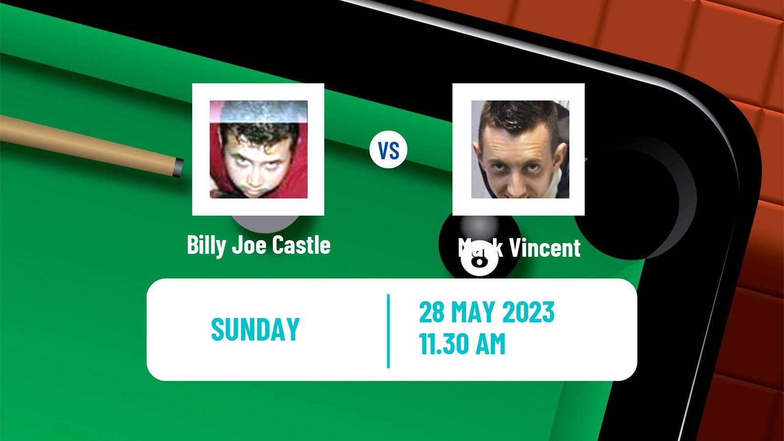 Snooker Qualifying School 1 Billy Joe Castle - Mark Vincent