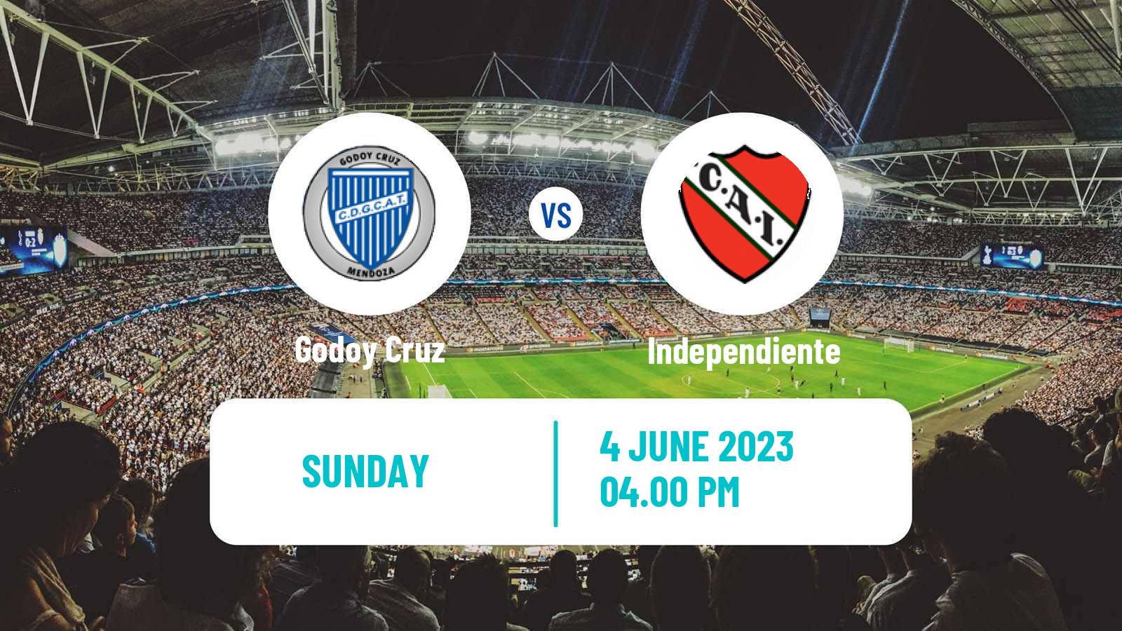 Soccer Argentinian Liga Profesional Godoy Cruz - Independiente