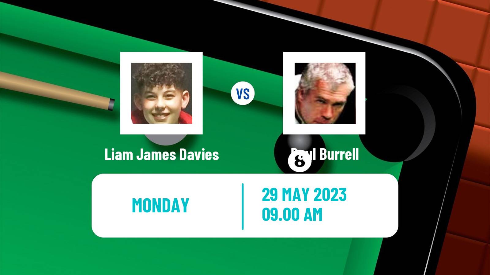 Snooker Qualifying School 1 Liam James Davies - Paul Burrell