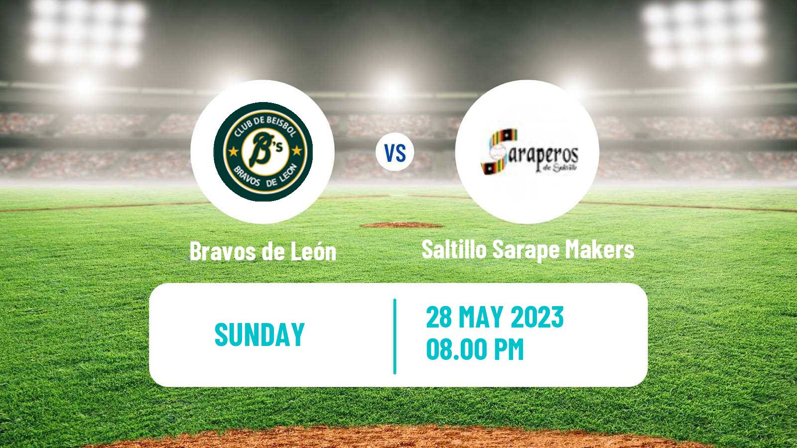 Baseball LMB Bravos de León - Saltillo Sarape Makers