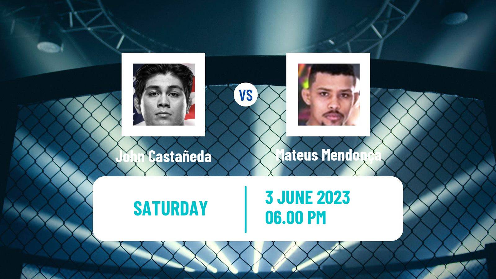 MMA Bantamweight UFC Men John Castañeda - Mateus Mendonça