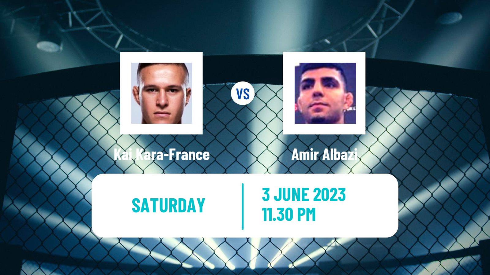 MMA Flyweight UFC Men Kai Kara-France - Amir Albazi