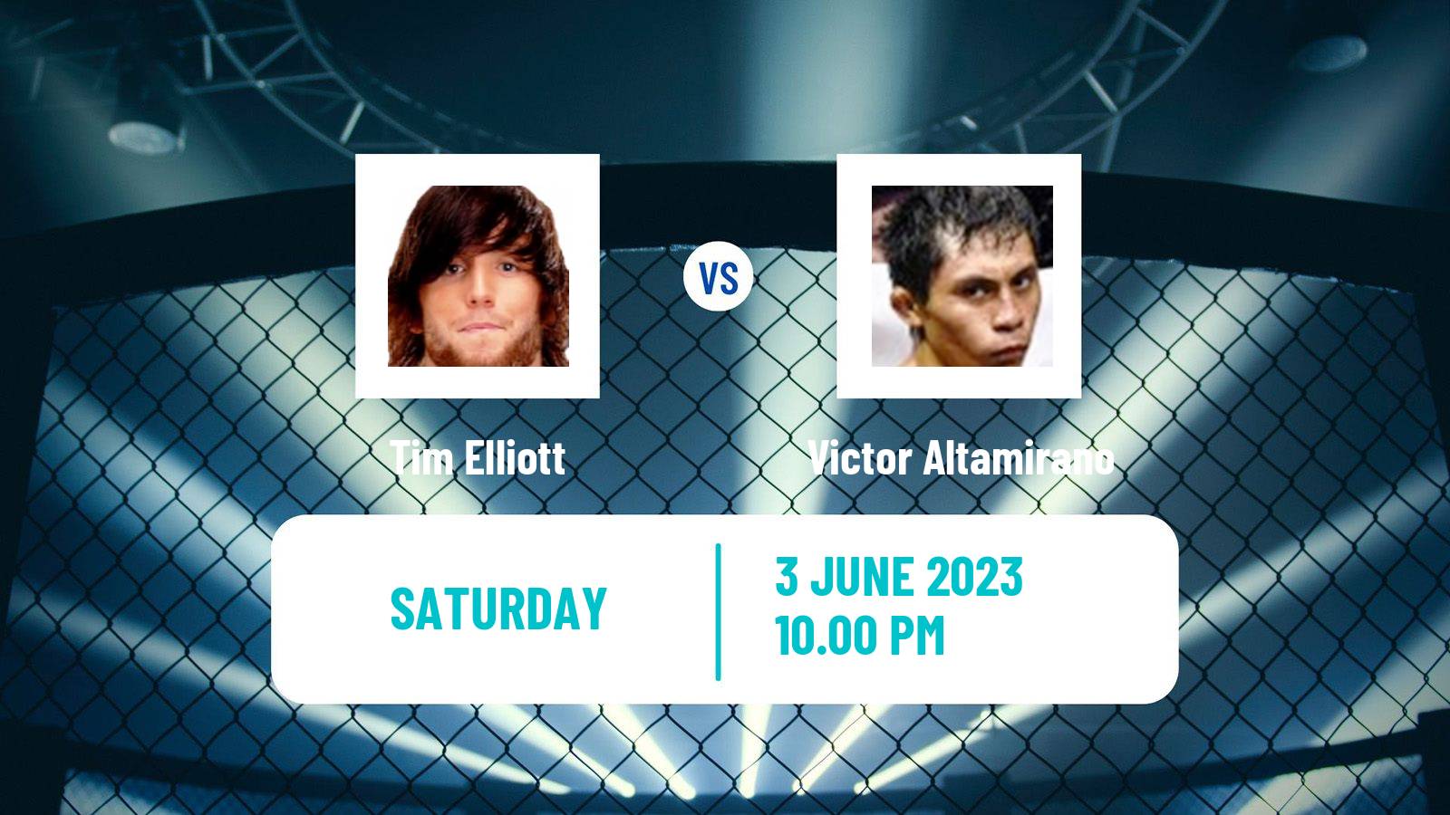 MMA Flyweight UFC Men Tim Elliott - Victor Altamirano