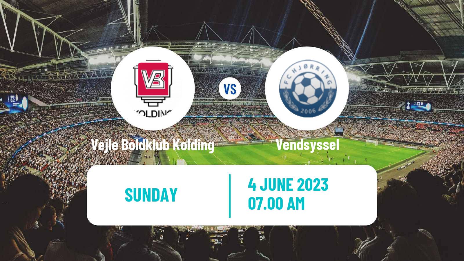 Soccer Danish 1 Division Vejle Boldklub Kolding - Vendsyssel
