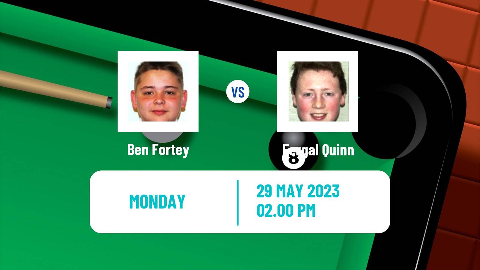Snooker Qualifying School 1 Ben Fortey - Fergal Quinn