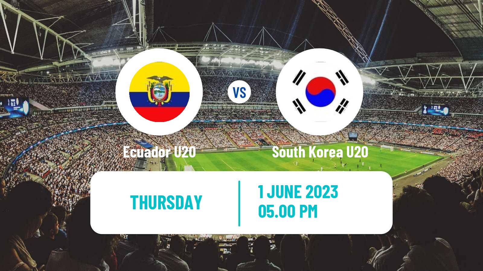 Soccer FIFA World Cup U20 Ecuador U20 - South Korea U20