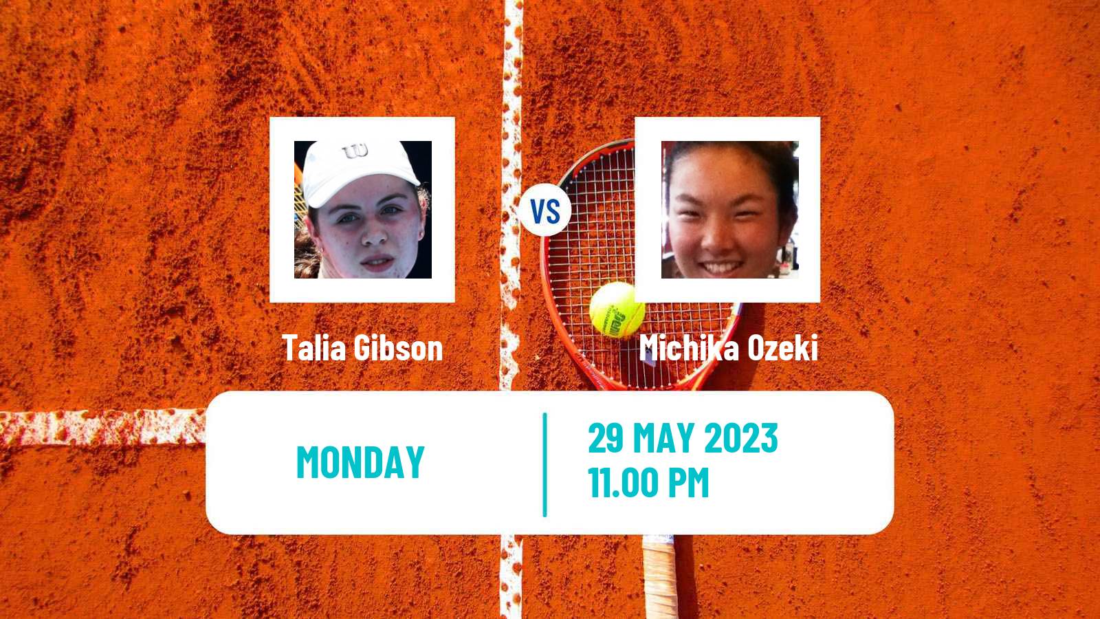 Tennis ITF W25 Tokyo Women Talia Gibson - Michika Ozeki