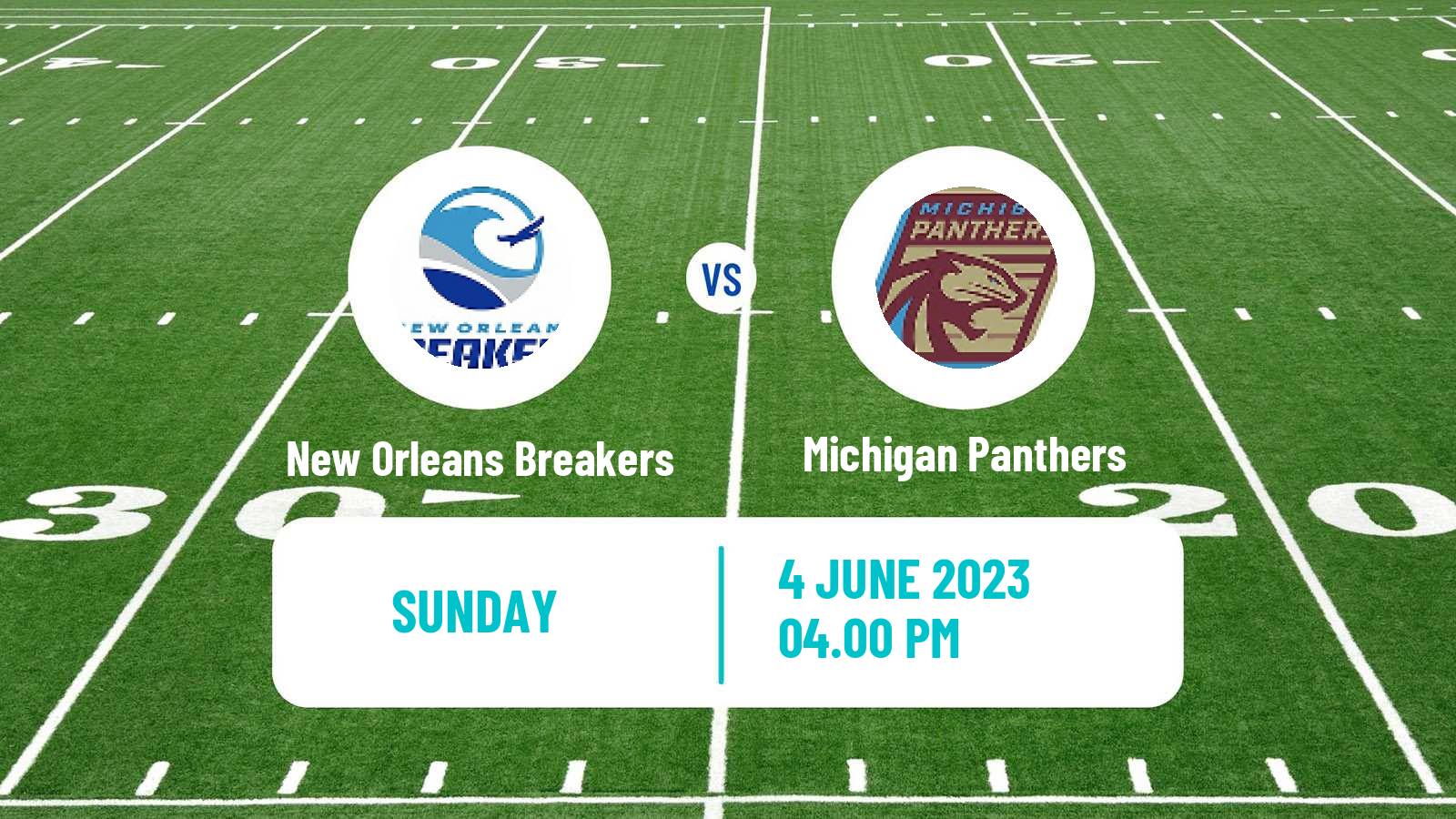 American football USFL New Orleans Breakers - Michigan Panthers